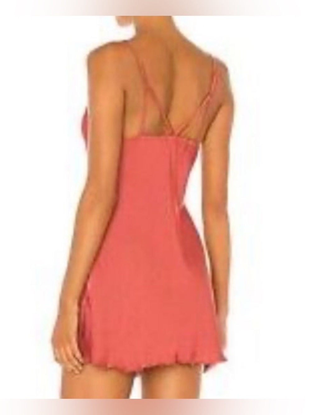 Intimately Free People Slip Dress Size Large Satin Mini Strappy Back Cowl Neck - Picture 2 of 9